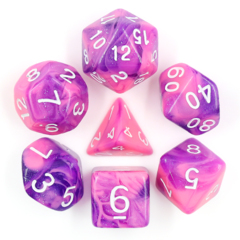 Purple Whirlwind Dizzy HD Polyhedral 7 Dice Set